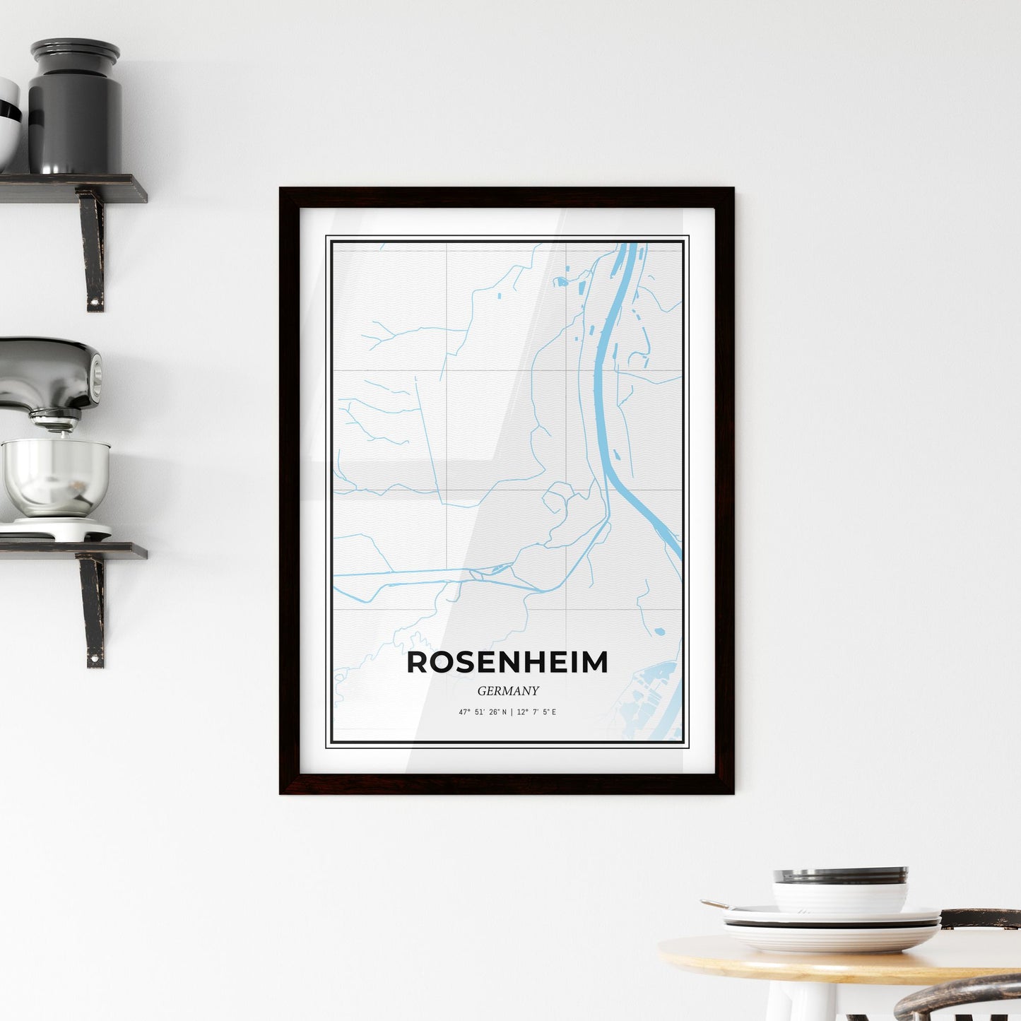 Rosenheim Germany - Minimal City Map