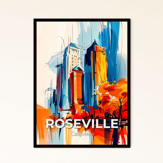 Vibrant Roseville, California - A Painting Of A City