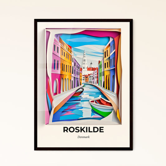 Vivid Roskilde, Denmark - a canal with boats in it