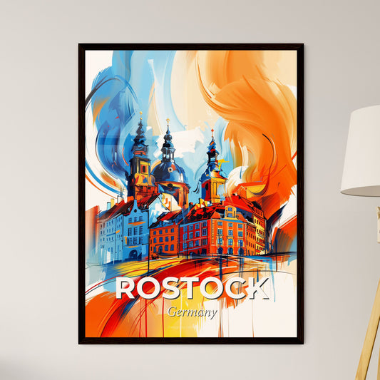 Vibrant Rostock, Germany - A Painting Of A Building