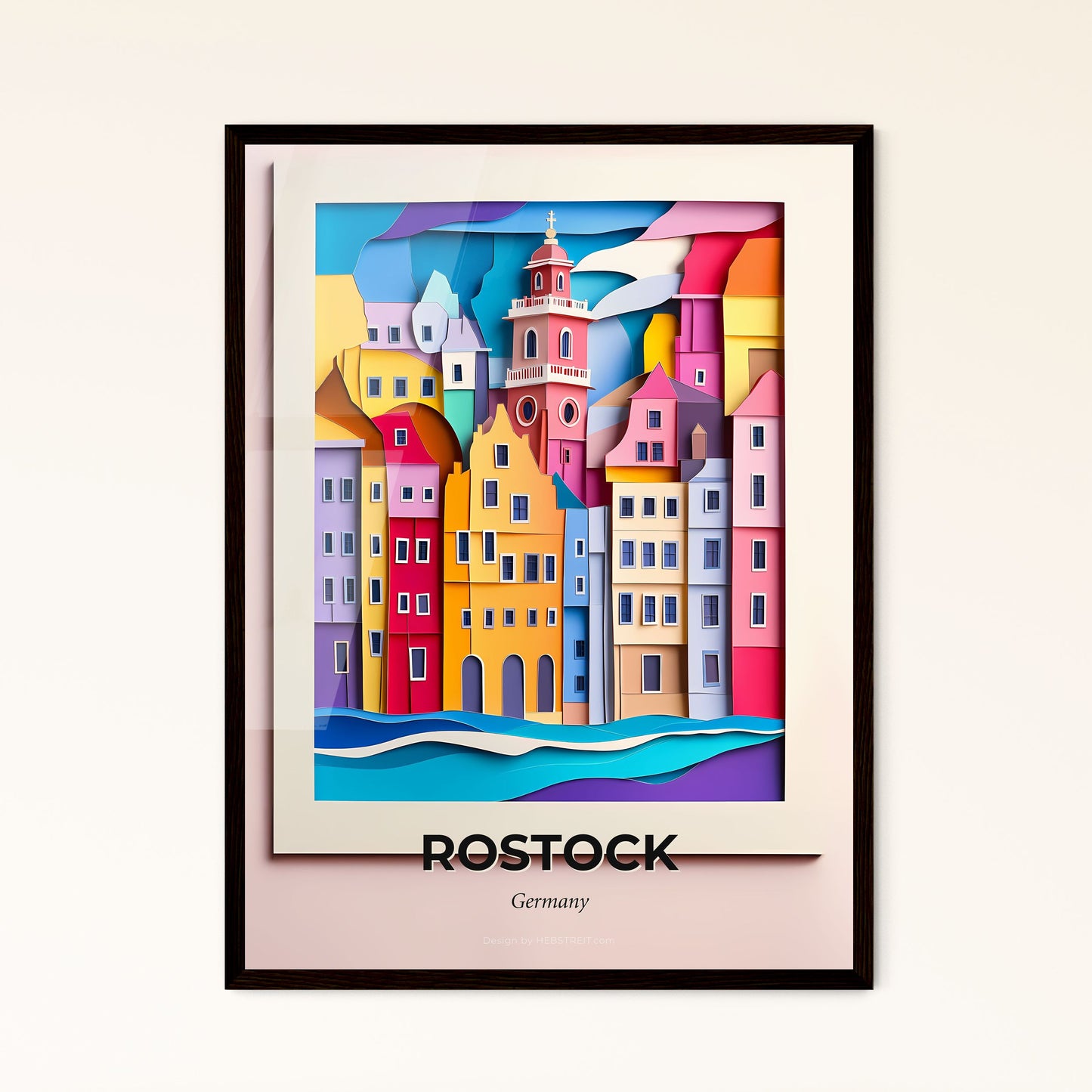 Vivid Rostock, Germany - a city with a clock tower