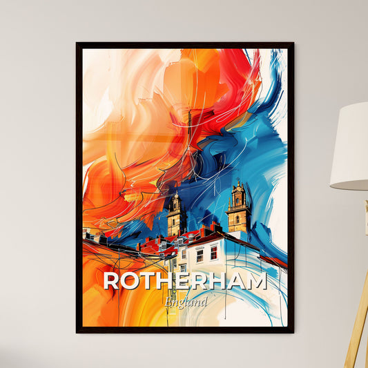 Vibrant Rotherham, England - A Painting Of A Building With Colorful Paint