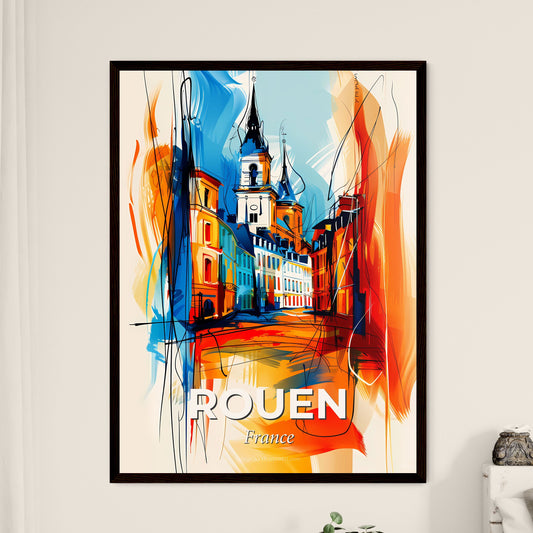 Vibrant Rouen, France - A Painting Of A Building