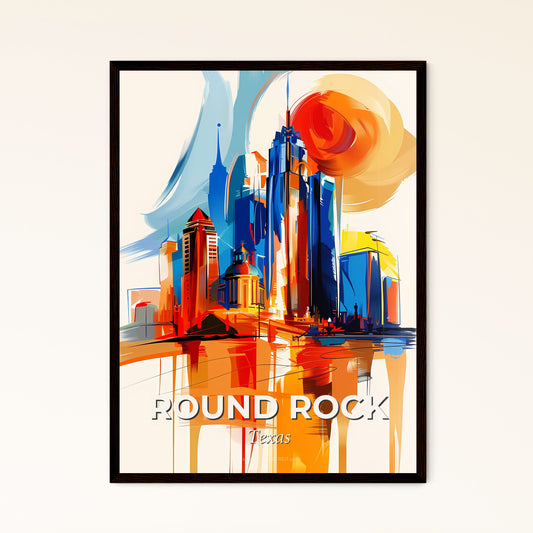 Vibrant Round Rock, Texas - A Painting Of A City