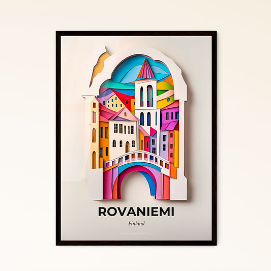 Vivid Rovaniemi, Finland - a paper cut of a city with a bridge