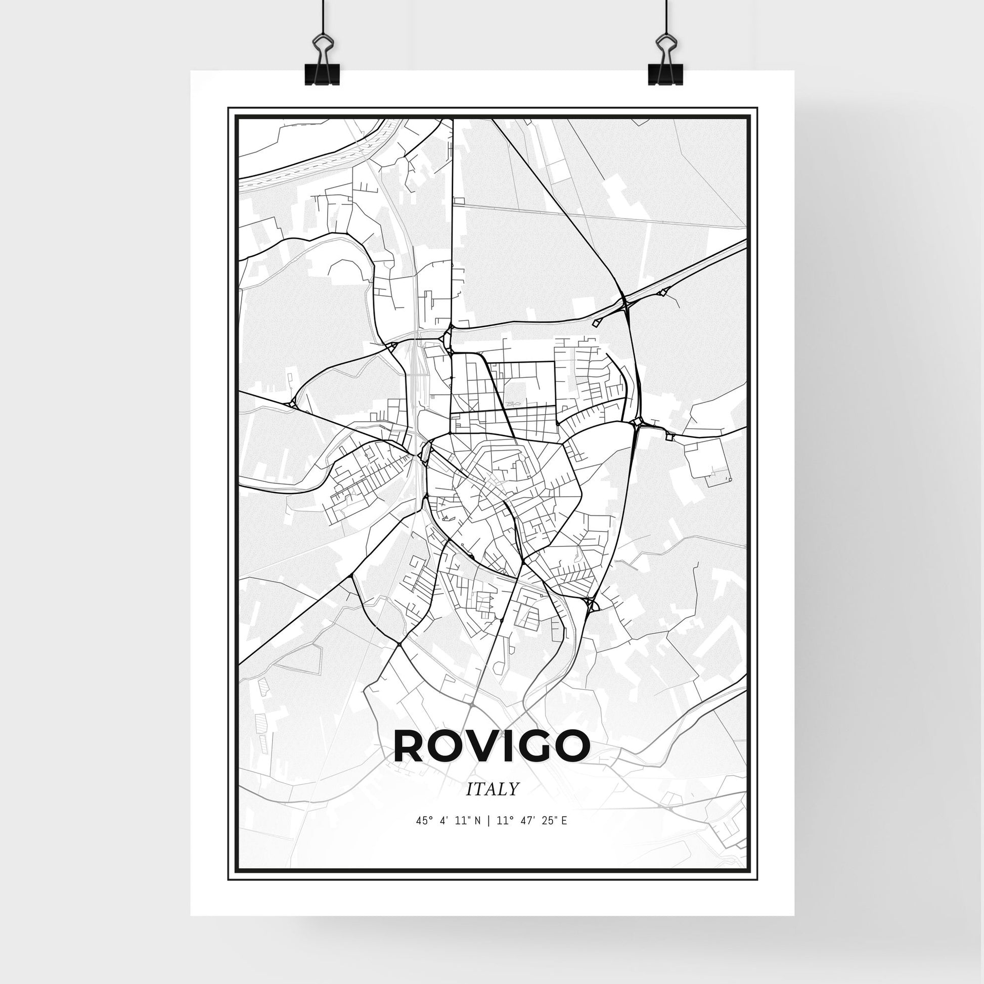 Rovigo Italy - Premium City Map Poster