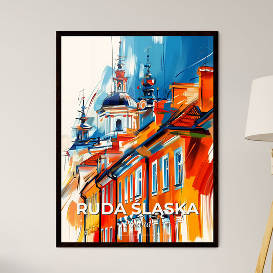 Vibrant Ruda Śląska, Poland - A Painting Of A Building