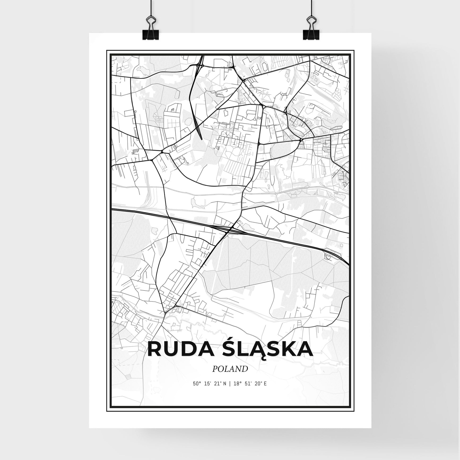 Ruda Śląska Poland - Premium City Map Poster