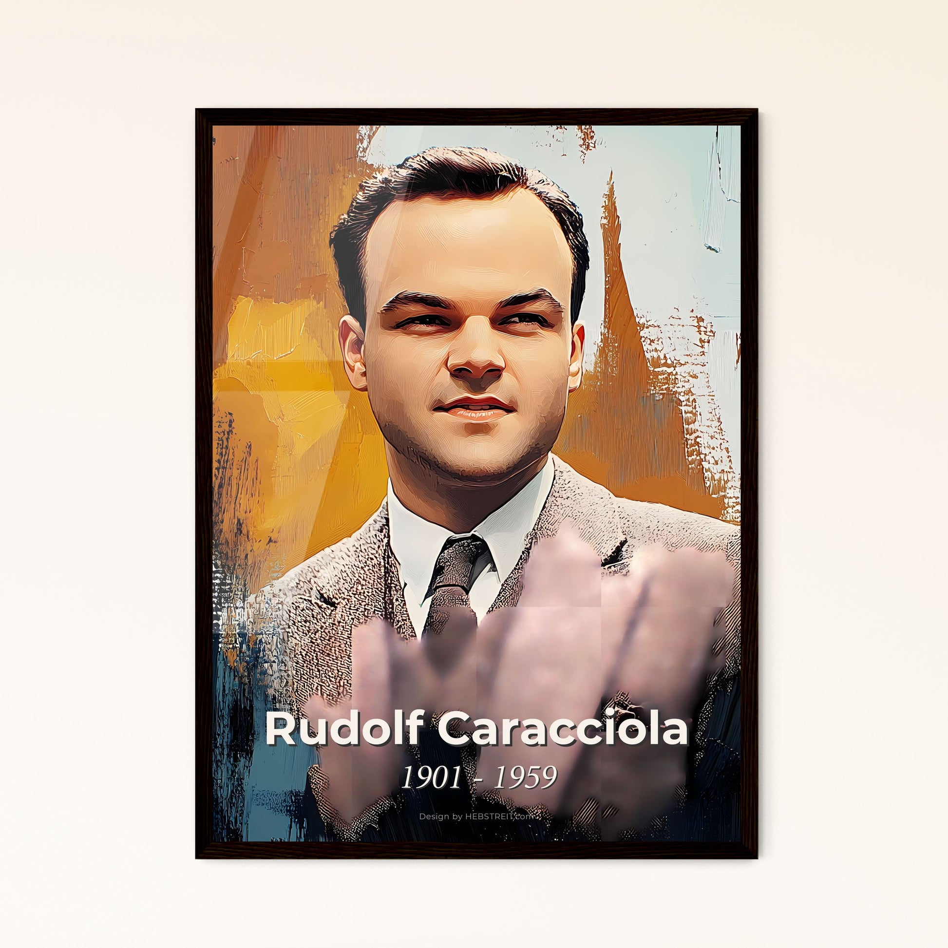 Portrait of Rudolf Caracciola, 1901 - 1959. Impressionistic painting of a man in a suit.