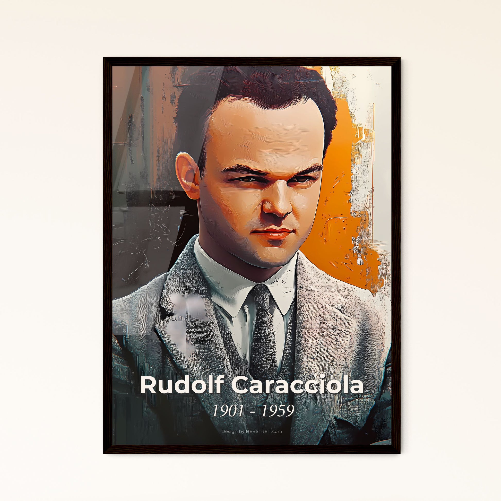 Portrait of Rudolf Caracciola, 1901 - 1959. Impressionistic painting of a man in a suit.