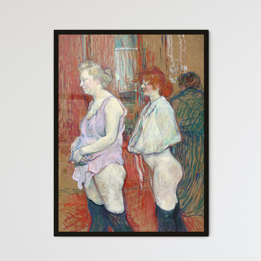 Rue des Moulins – Henri de Toulouse-Lautrec Framed Art Print