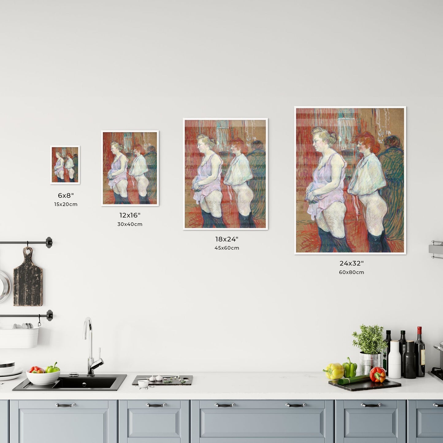 Rue des Moulins – Henri de Toulouse-Lautrec Size Chart