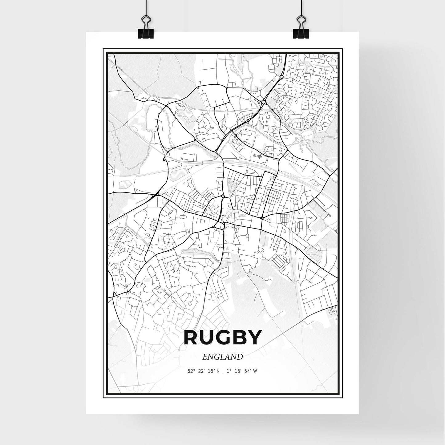 Rugby England - Premium City Map Poster