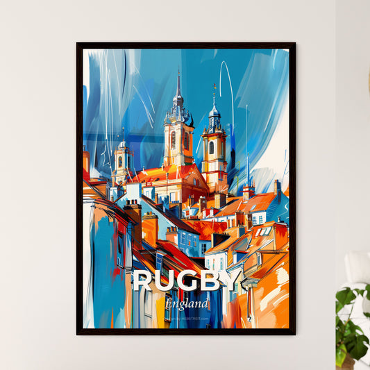 Vibrant Rugby, England - A Colorful Painting Of A Building