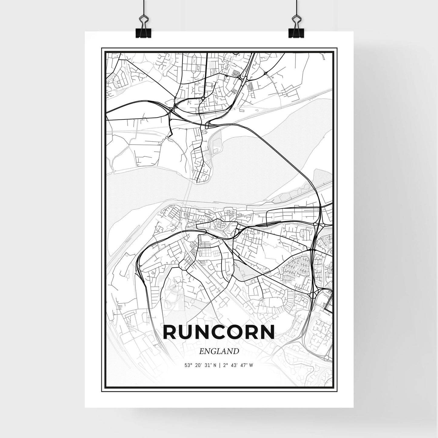 Runcorn England - Premium City Map Poster