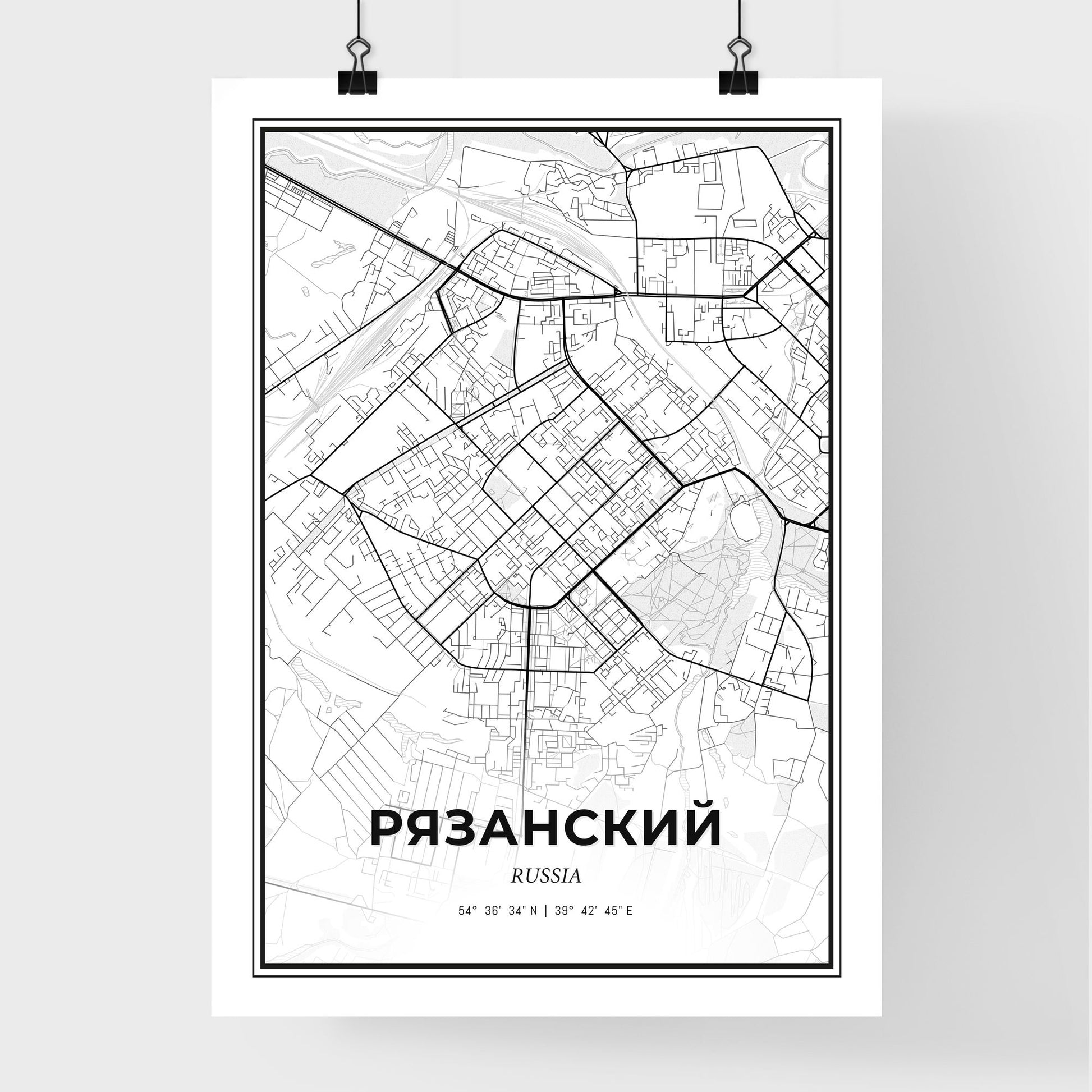 Ryazan Russia - Premium City Map Poster