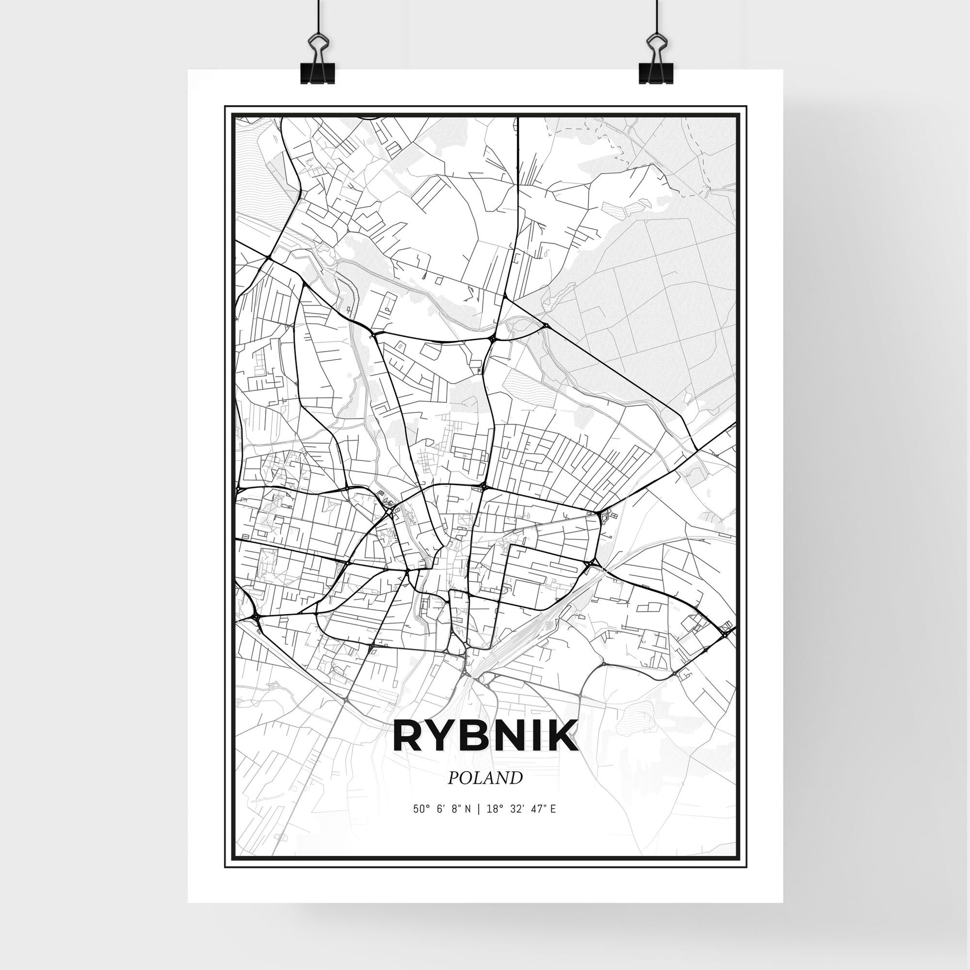 Rybnik Poland - Premium City Map Poster