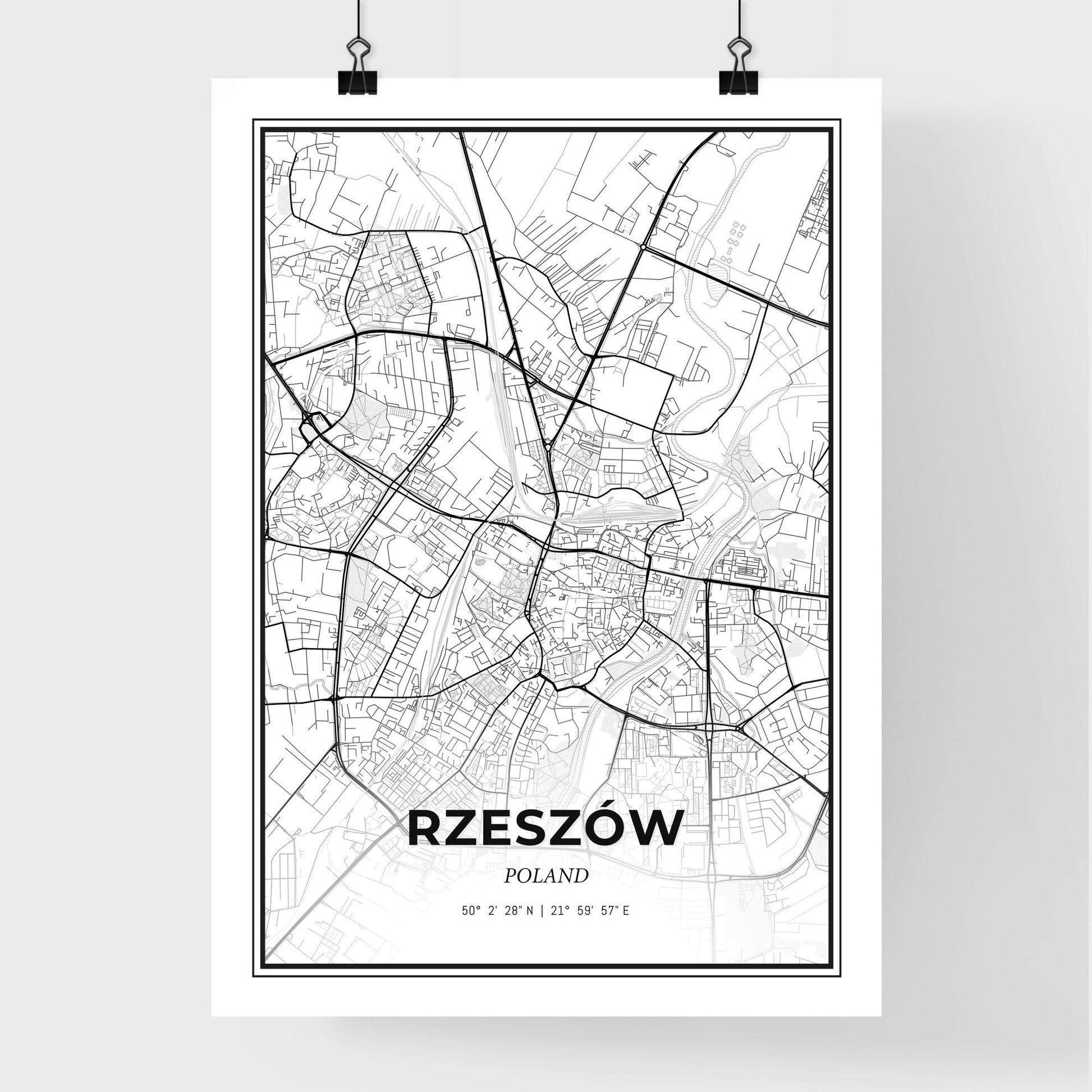 Rzeszów Poland - Premium City Map Poster