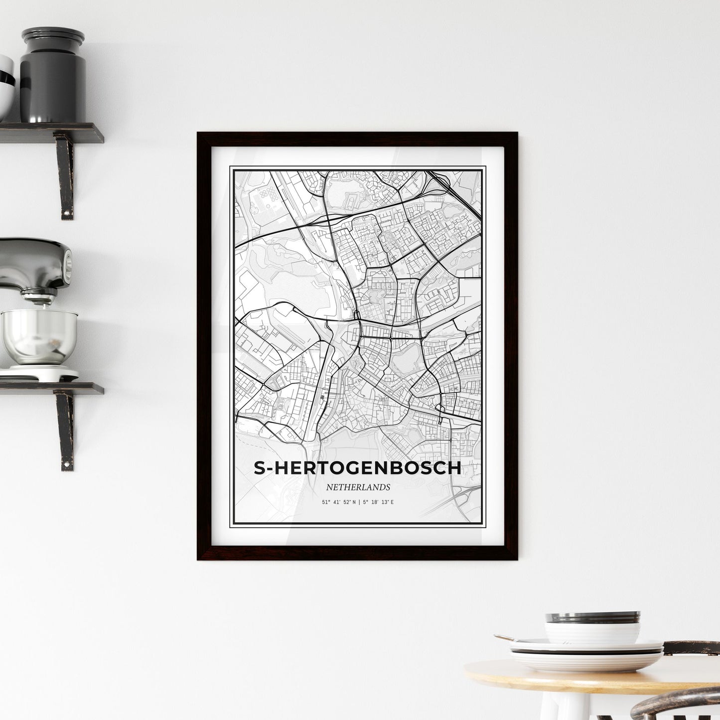   s-Hertogenbosch Netherlands - Minimal City Map