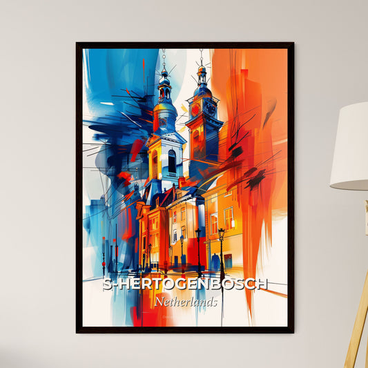 Vibrant S-Hertogenbosch, Netherlands - A Painting Of A Building With Towers