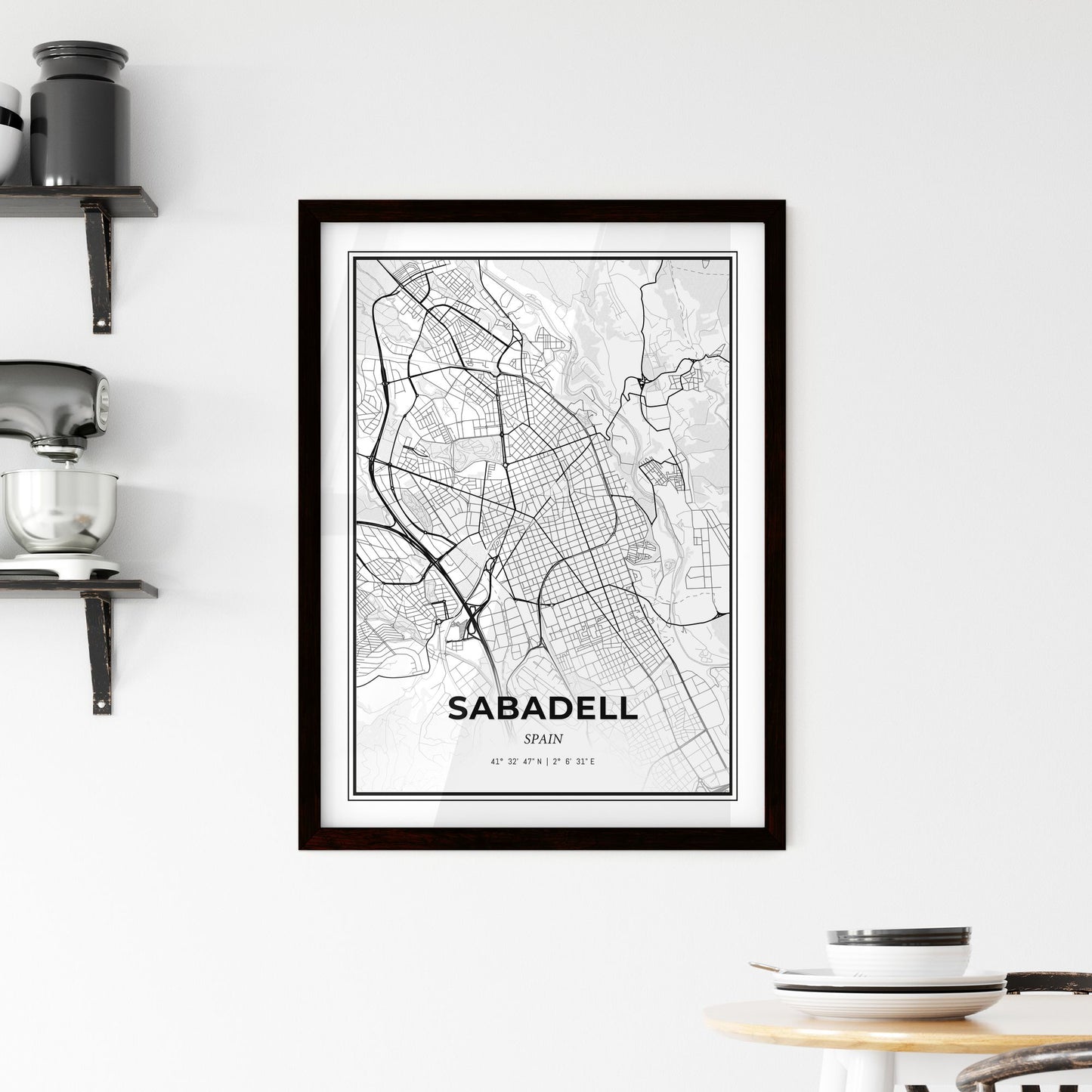 Sabadell Spain - Minimal City Map