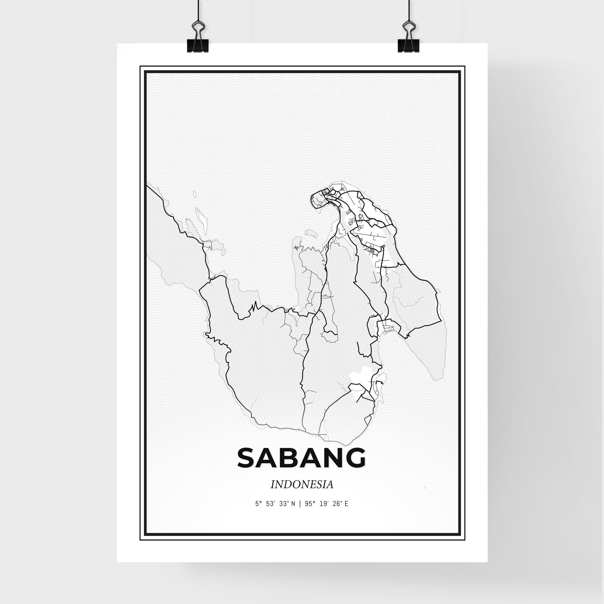 Sabang Indonesia - Premium City Map Poster