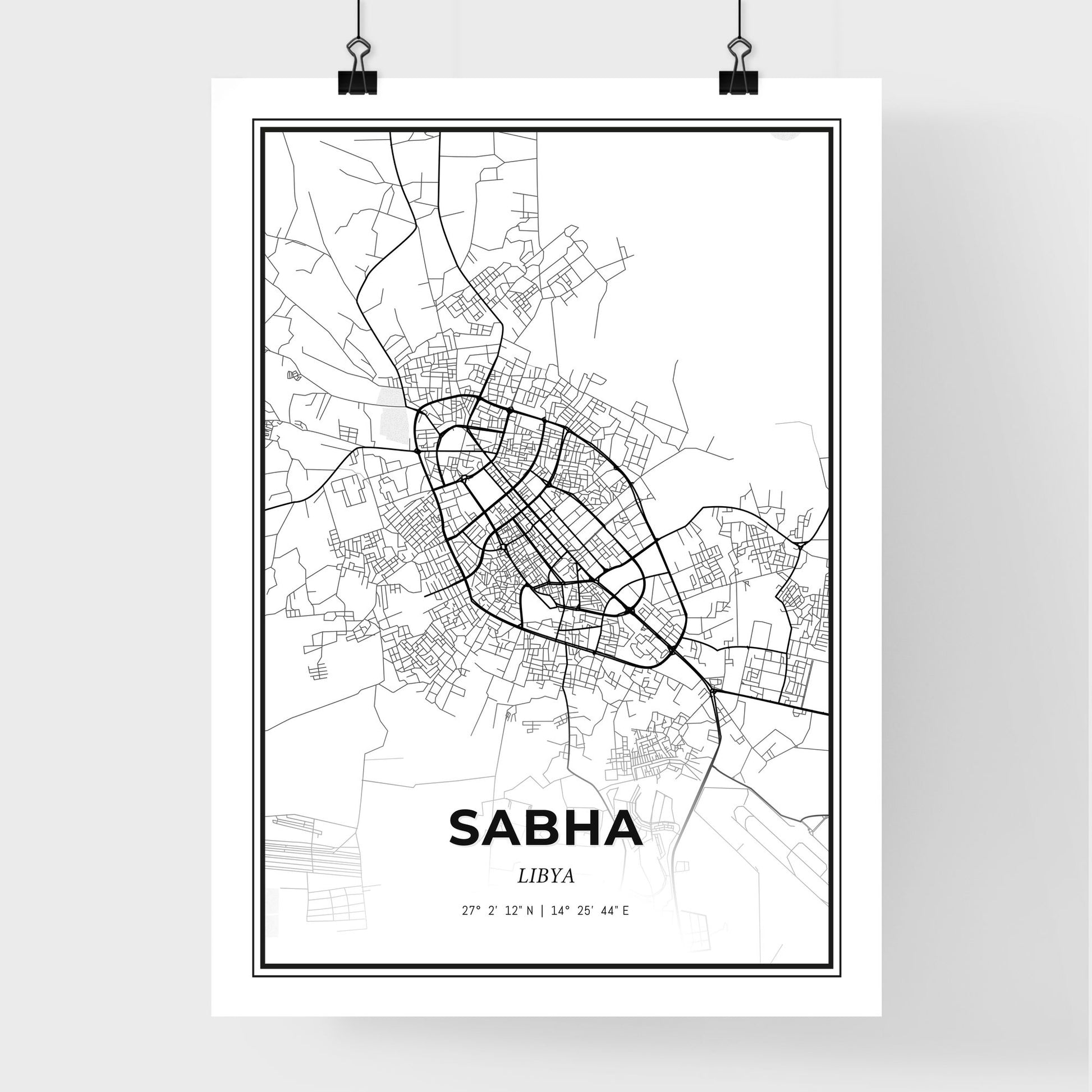 Sabha Libya - Premium City Map Poster