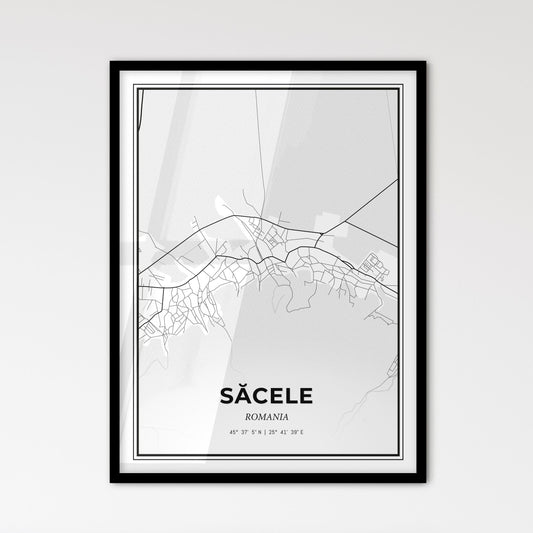 Săcele Romania - Scandinavian Style City Map for Modern Home Decor