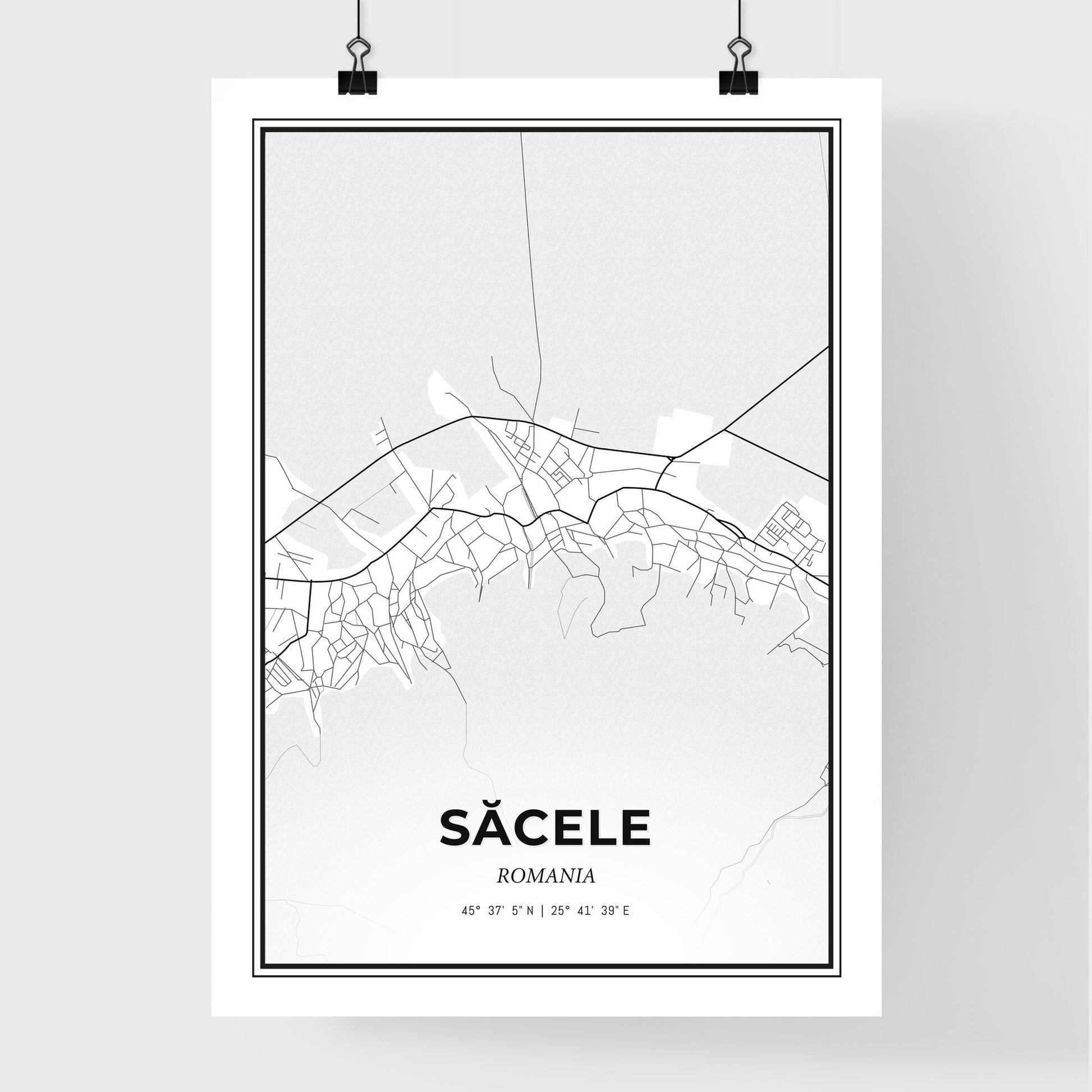 Săcele Romania - Premium City Map Poster