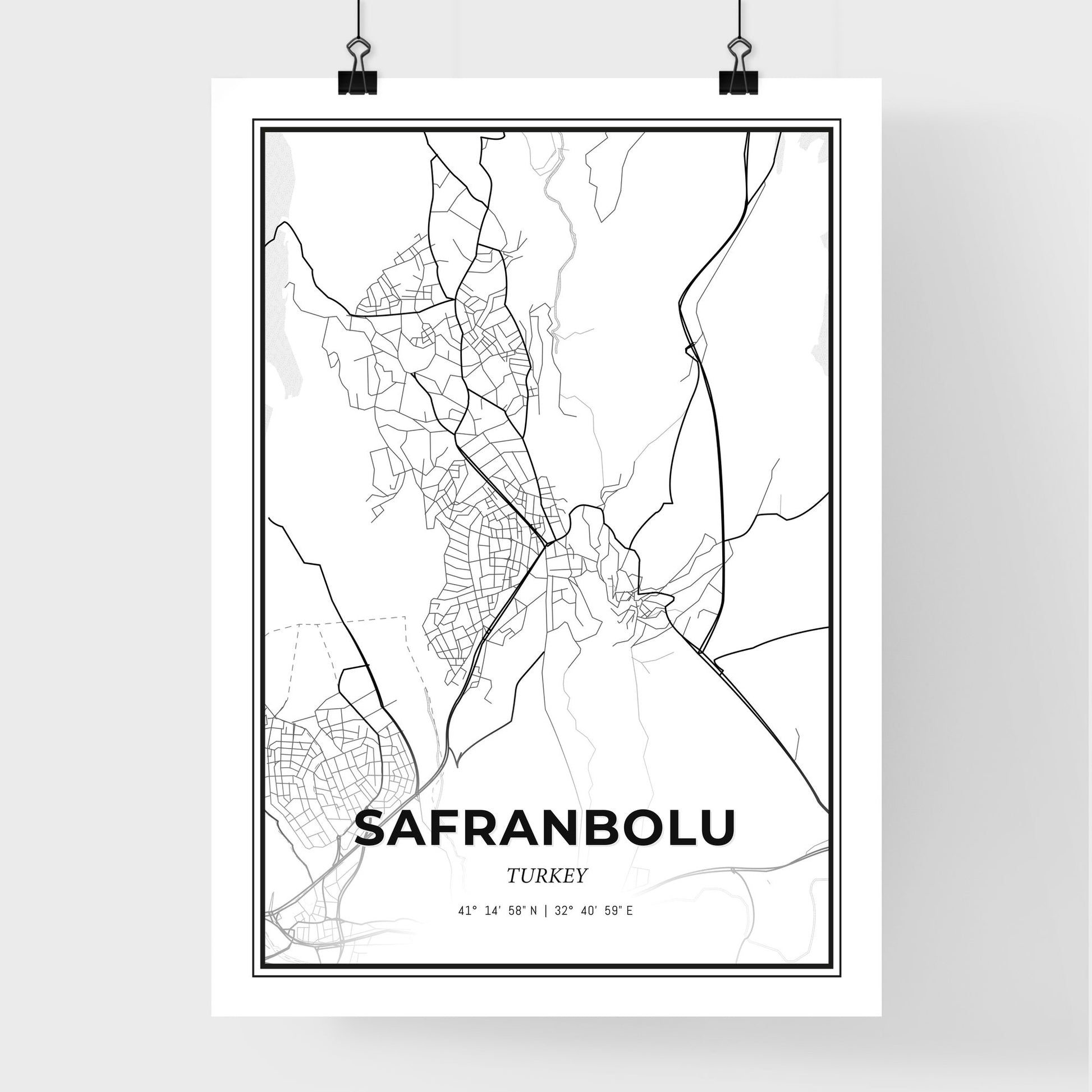 Safranbolu Turkey - Premium City Map Poster