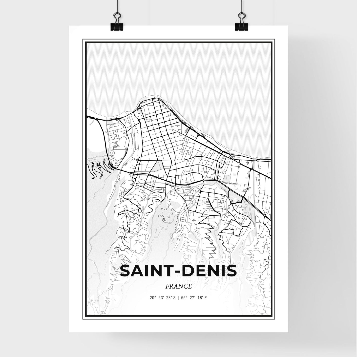 Saint-Denis France - Premium City Map Poster