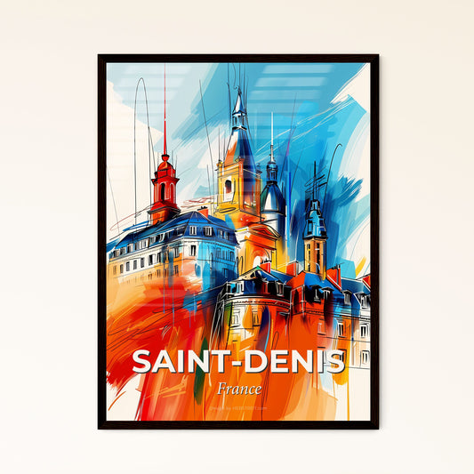 Vibrant Saint-Denis, France - A Painting Of A Castle