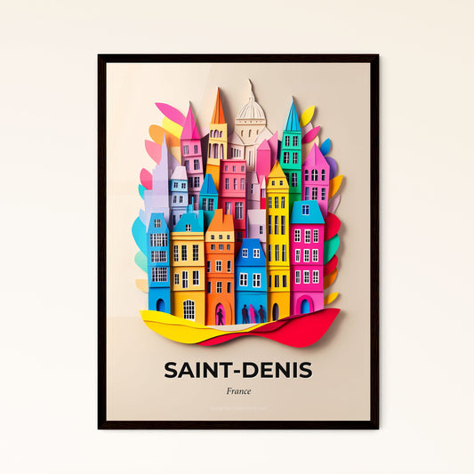 Vivid Saint-Denis, France - a colorful city with a paper cut design