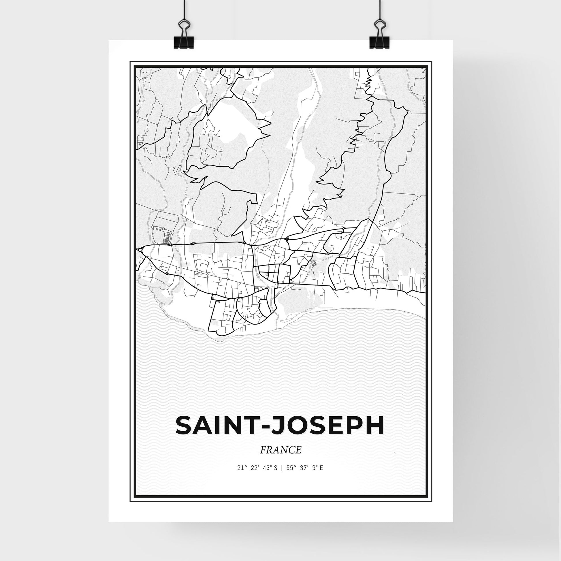 Saint-Joseph France - Premium City Map Poster