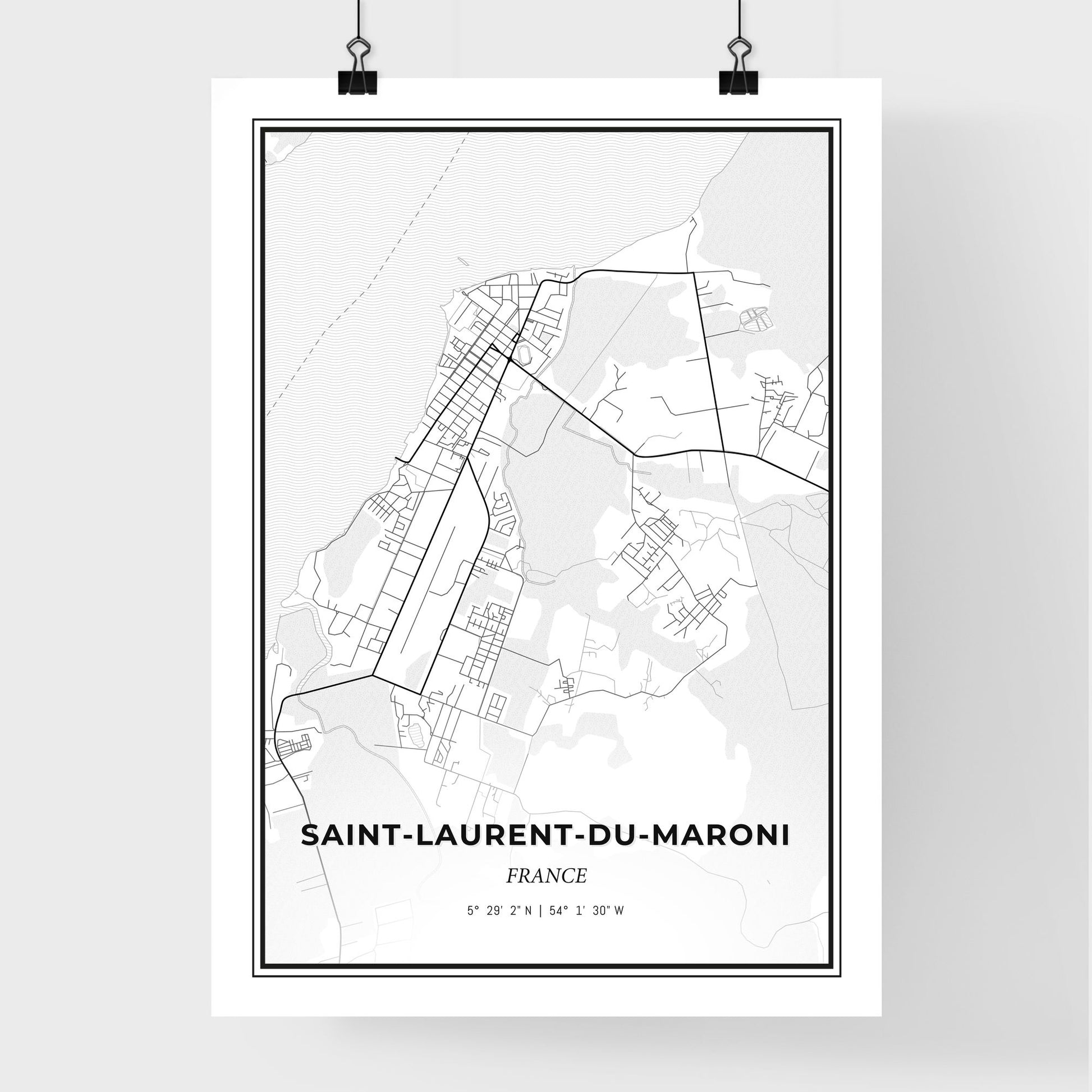 Saint-Laurent-du-Maroni France - Premium City Map Poster