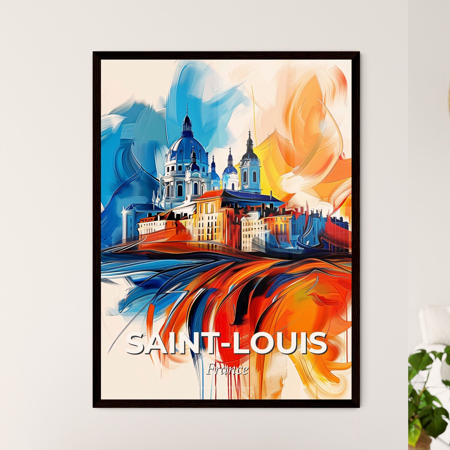 Vibrant Saint-Louis, France - A Colorful Painting Of A City