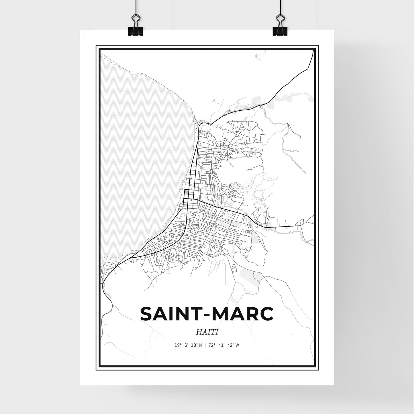 Saint-Marc Haiti - Premium City Map Poster