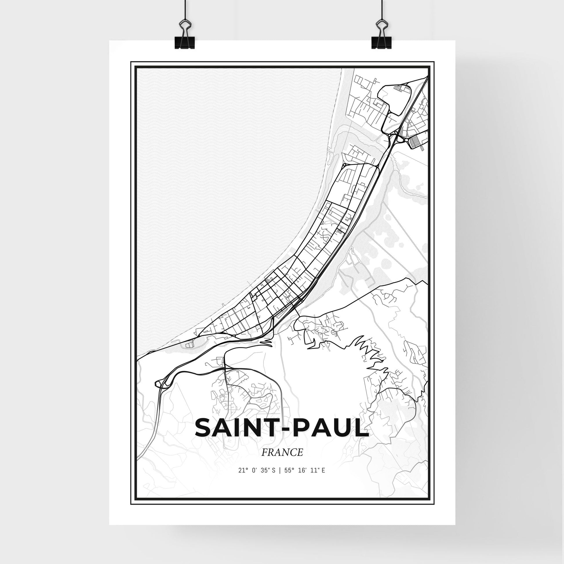 Saint-Paul France - Premium City Map Poster