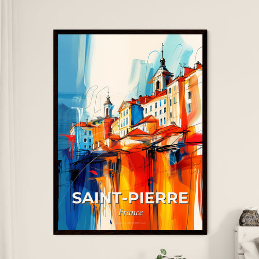 Vibrant Saint-Pierre, France - A Painting Of A City