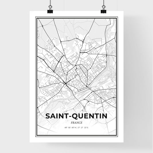 Saint-Quentin France - Premium City Map Poster