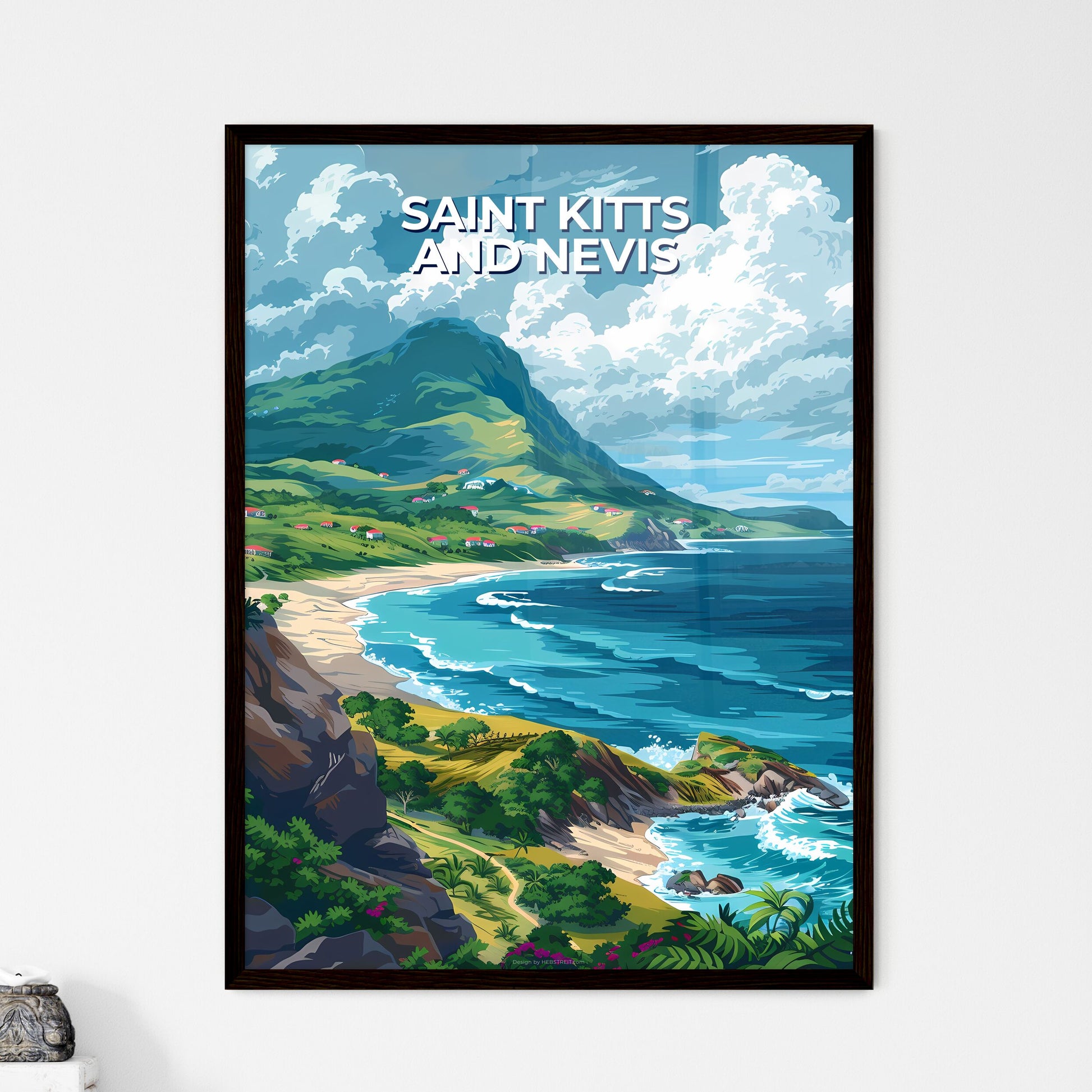 Beachfront Impressionist Painting - Framed Art Print