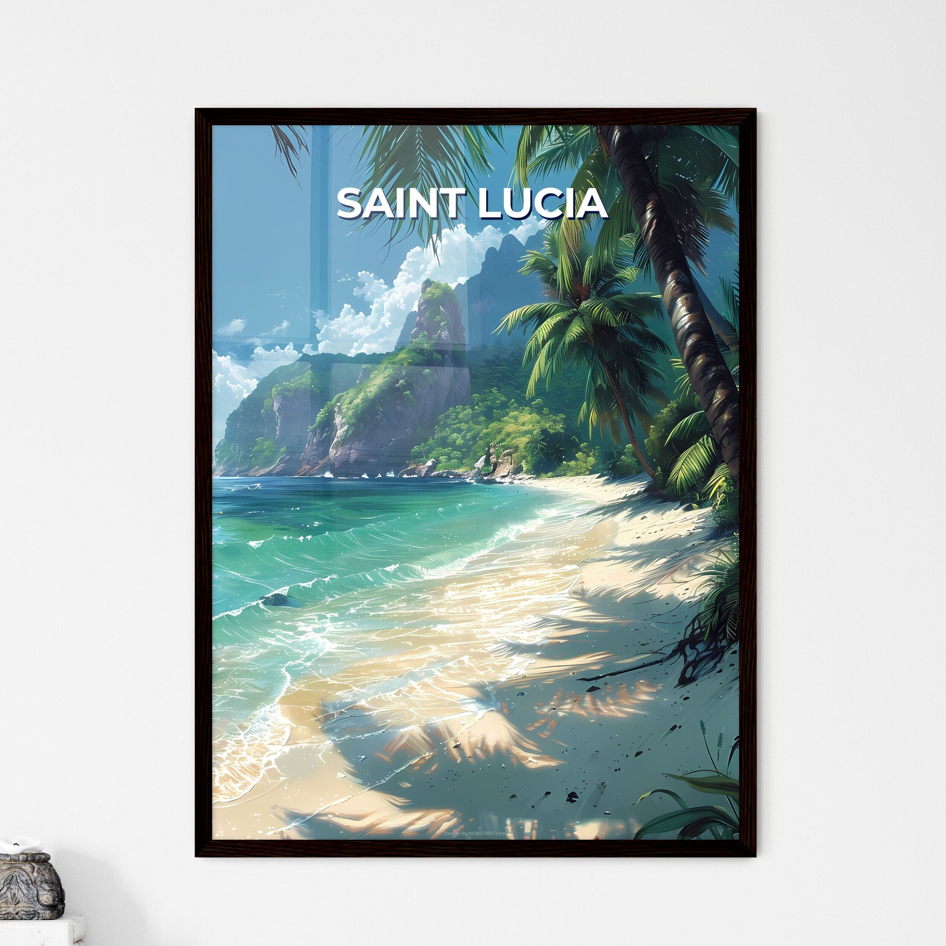 Caribbean Beach Painting - Framed Art Print