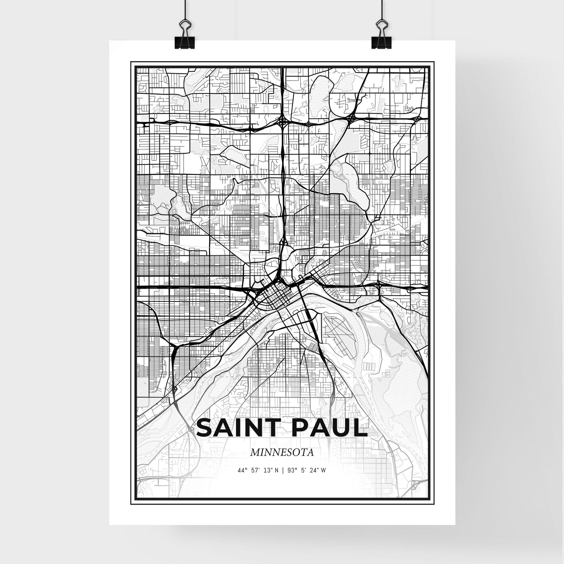 Saint Paul Minnesota - Premium City Map Poster