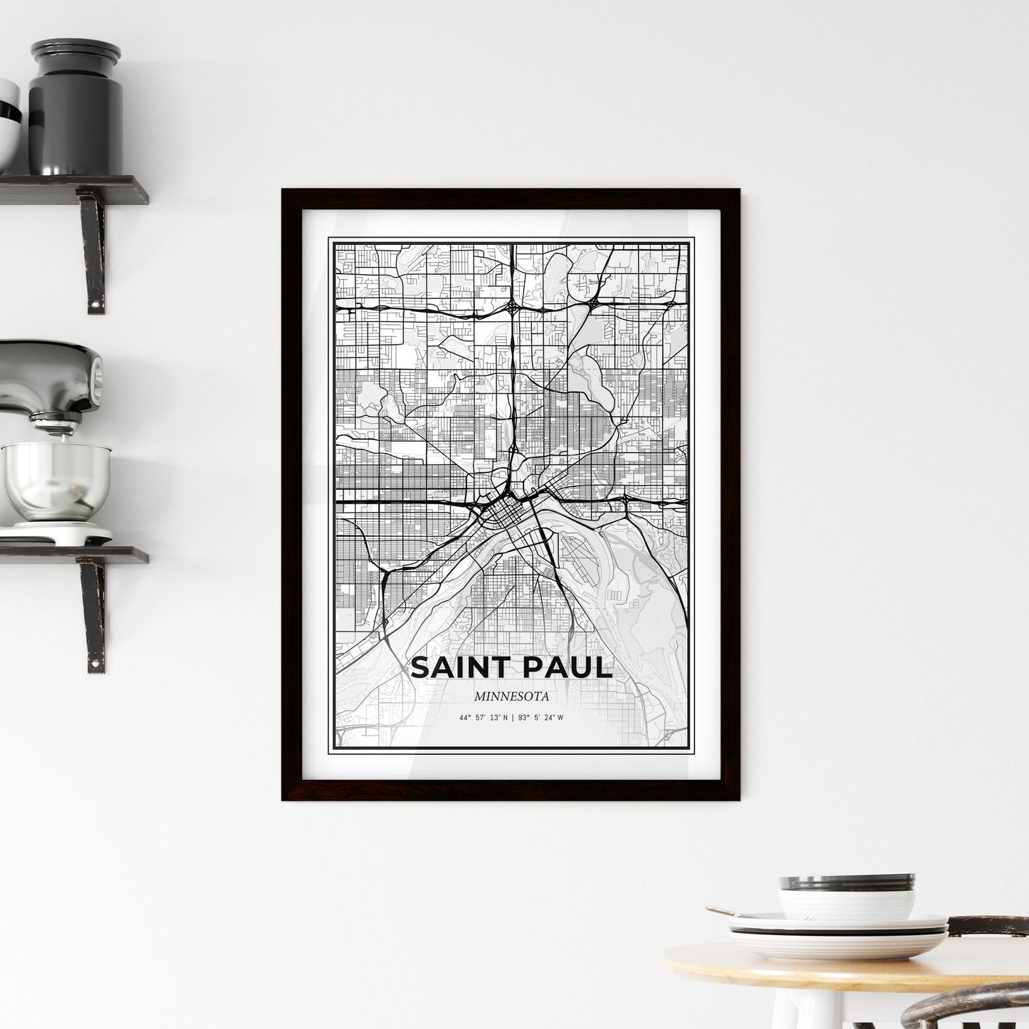 Saint Paul Minnesota - Minimal City Map