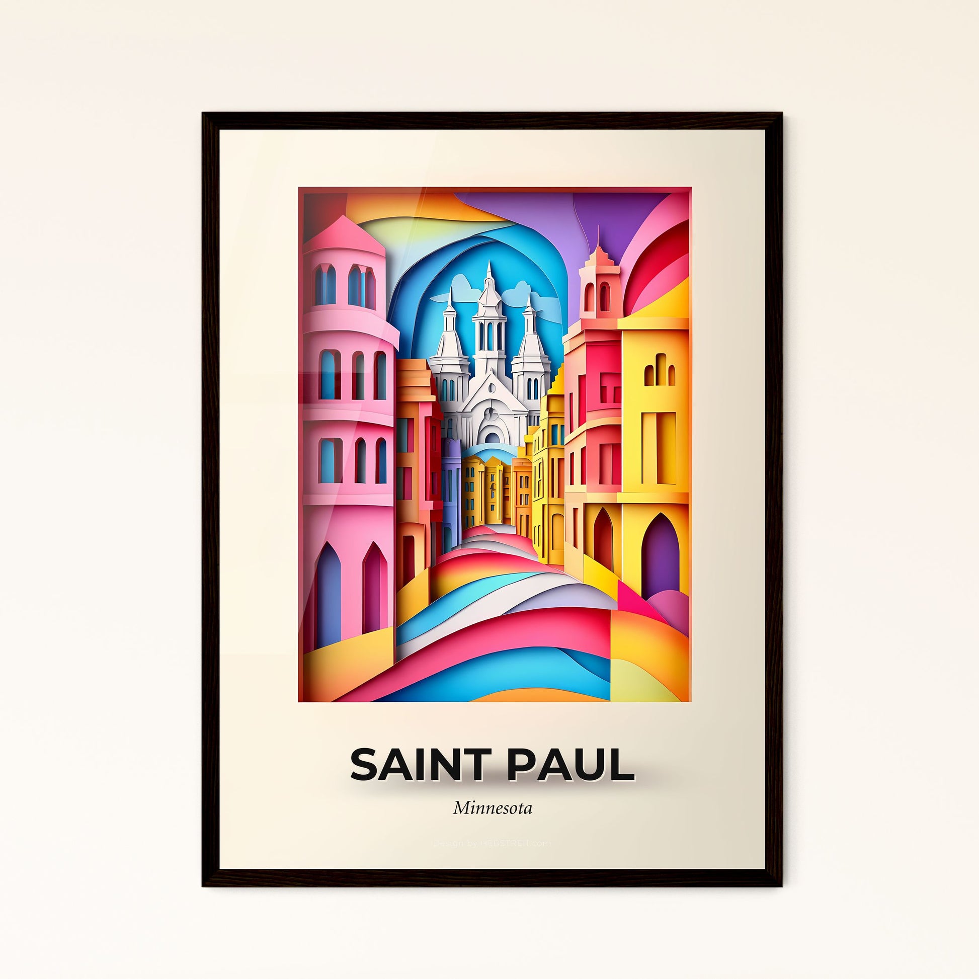 Vivid Saint Paul, Minnesota - a city with a church in the background