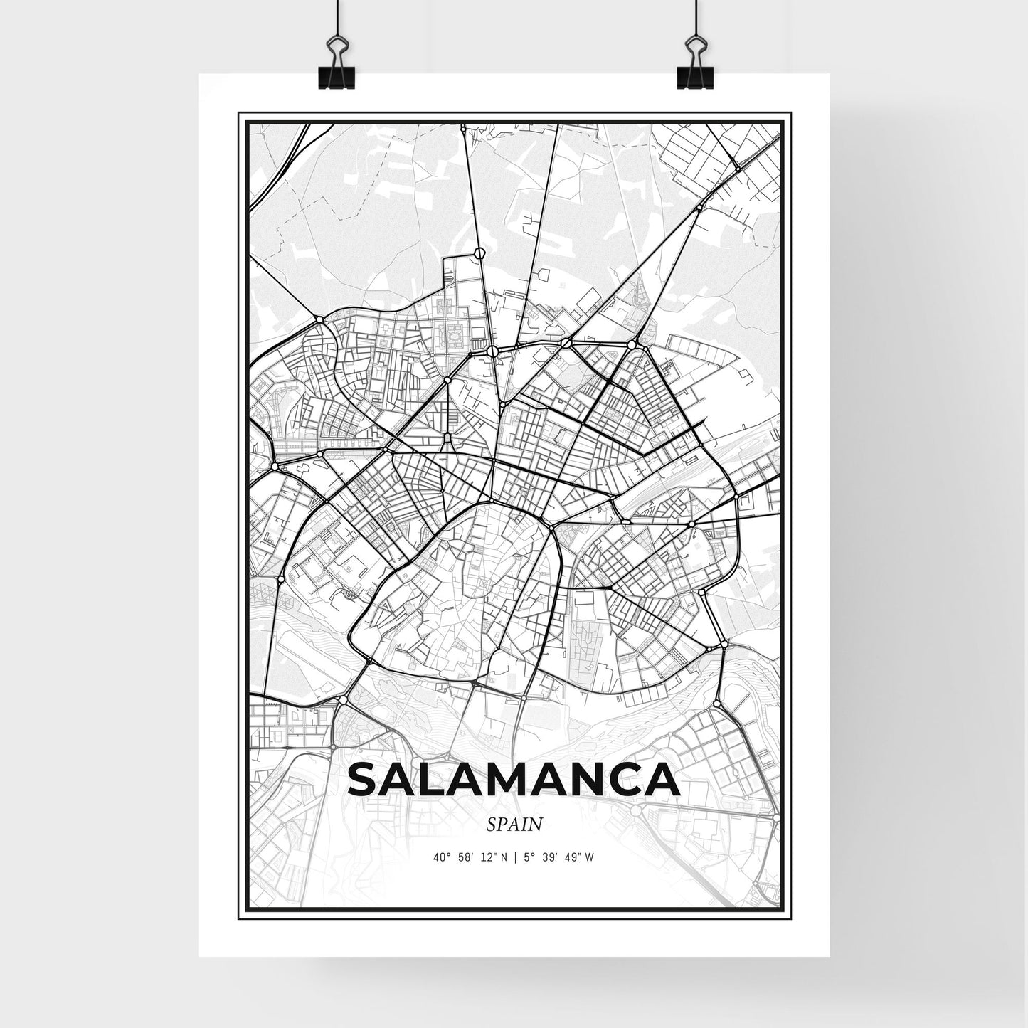 Salamanca Spain - Premium City Map Poster