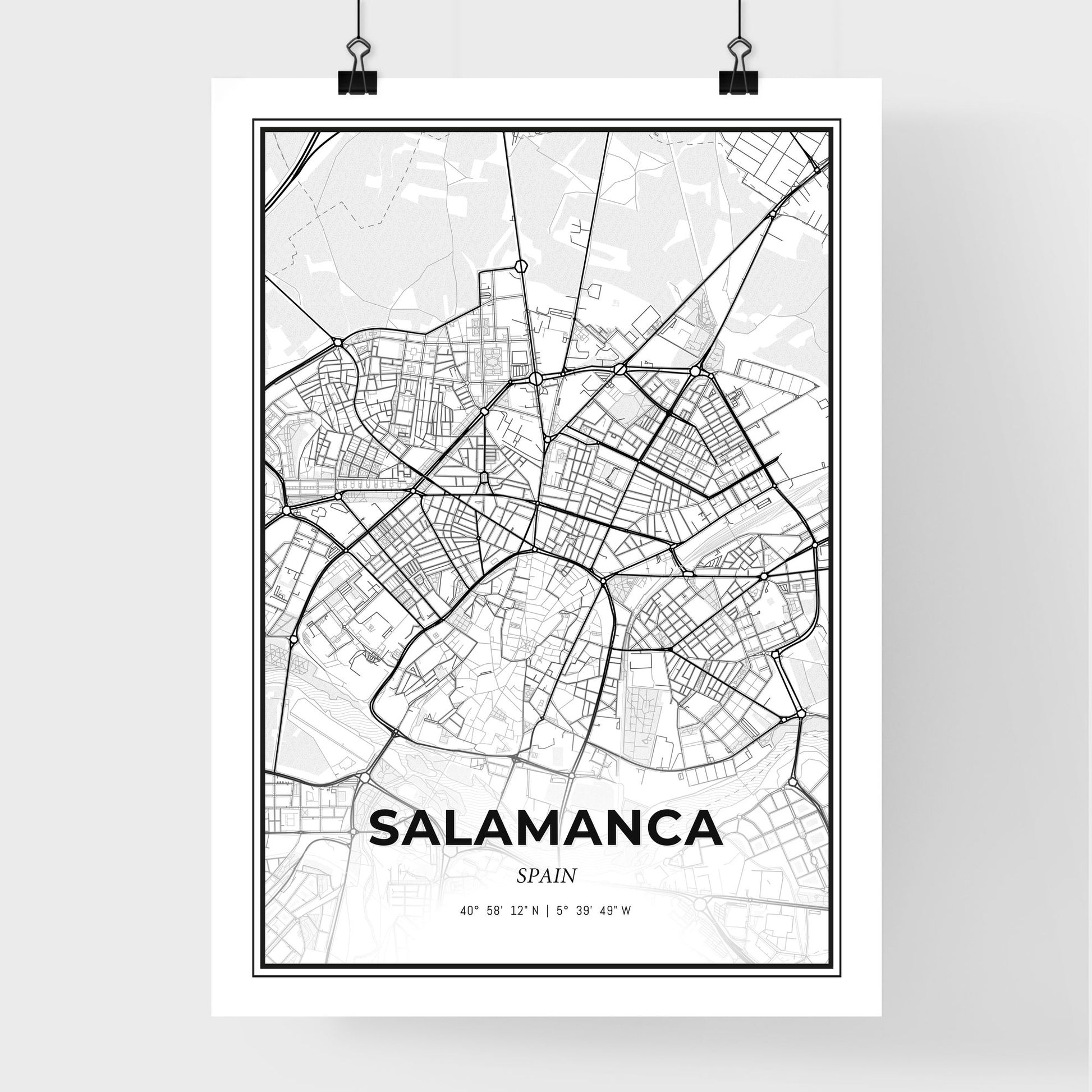 Salamanca Spain - Premium City Map Poster