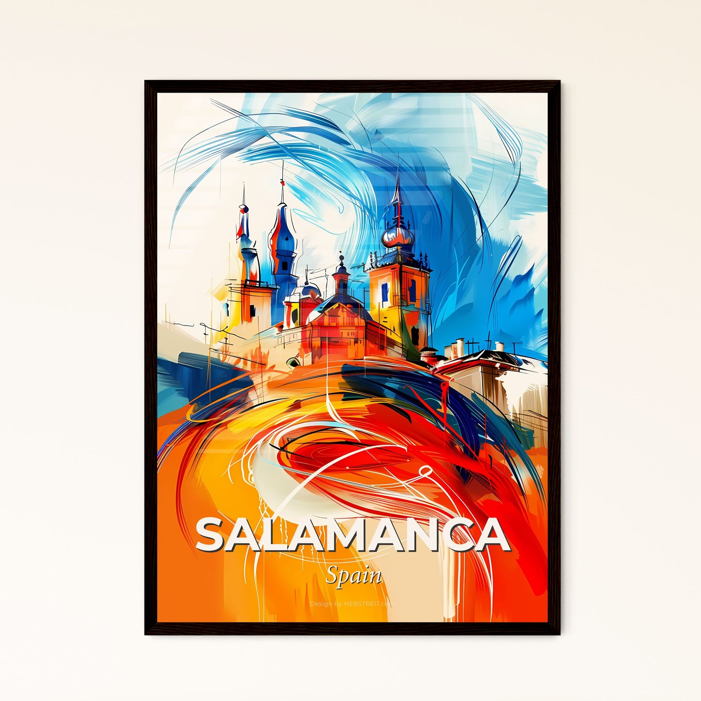 Vibrant Salamanca, Spain - A Painting Of A Castle