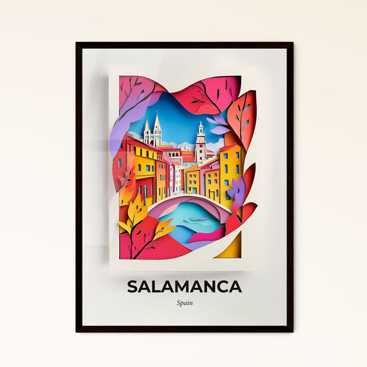 Vivid Salamanca, Spain - a paper cut of a city with a bridge