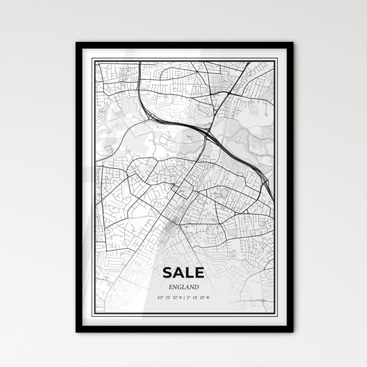 Sale England - Scandinavian Style City Map for Modern Home Decor